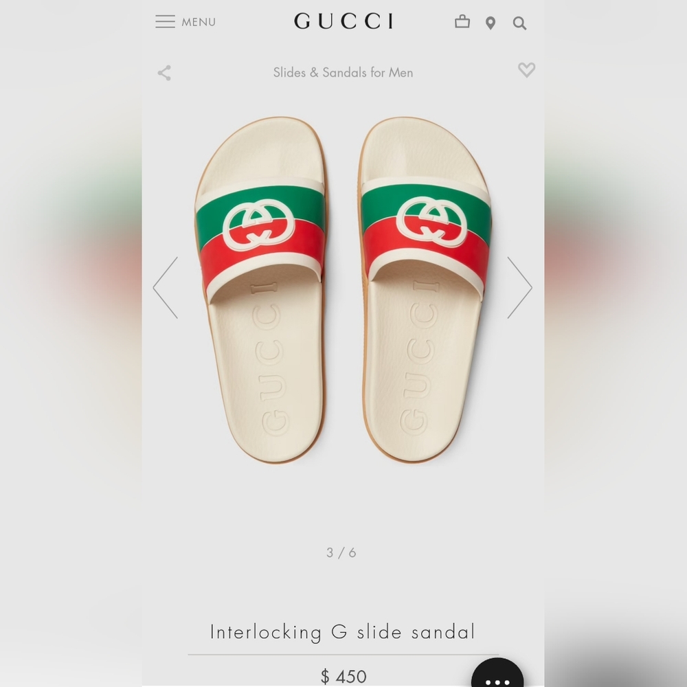 Interlocking G slide sandal